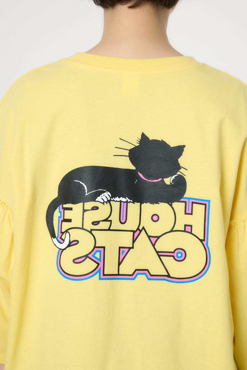 アソートグラフィックフリル袖 Tシャツ YEL FREE