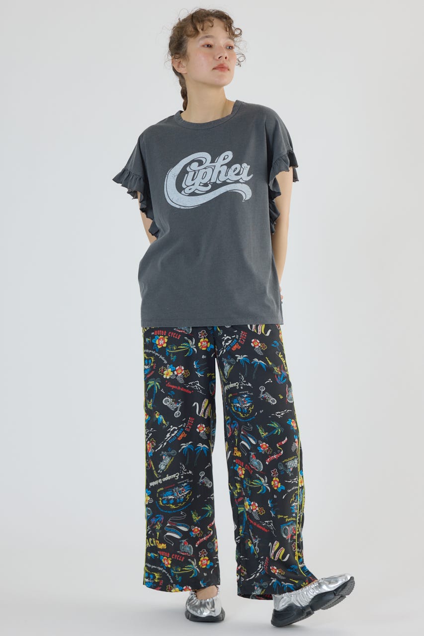 ぽちゃ　1111 RODEO CROWNS WIDE BOWL | Vintage Graphicフリル Tシャツ (T