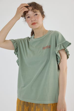 Vintage Graphicフリル Tシャツ