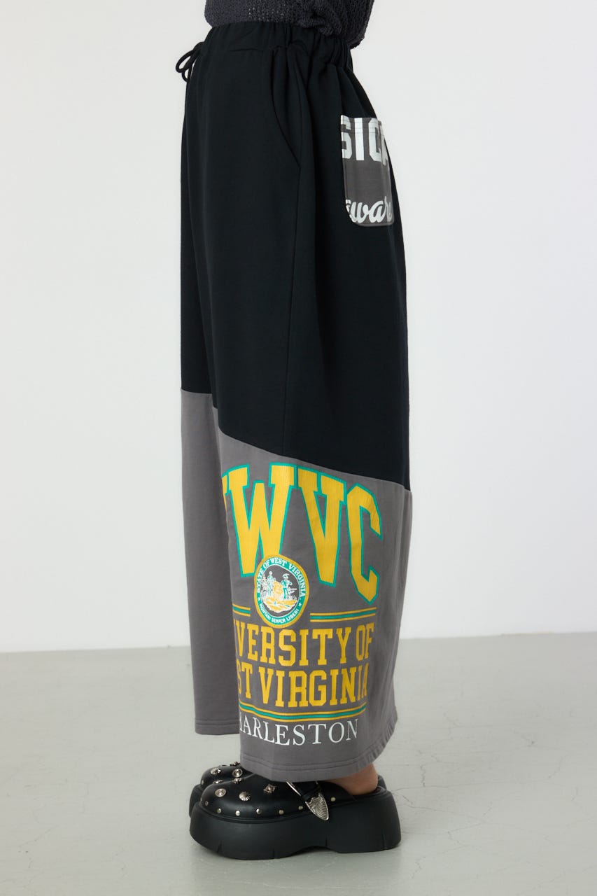 カスタムリメイクスカート 柄BLK FREE