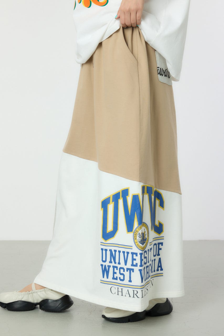 カスタムリメイクスカート 柄WHT FREE