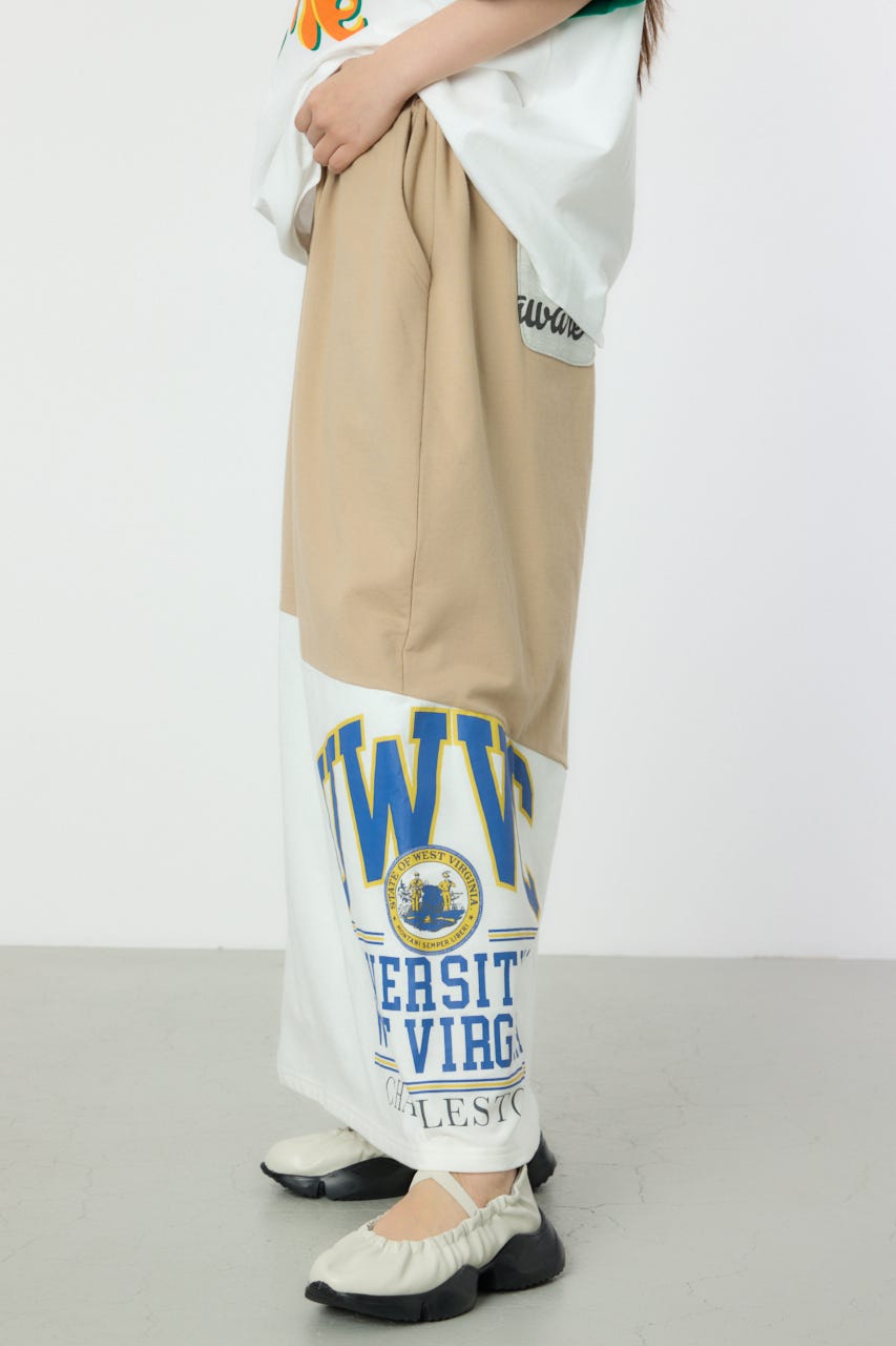 カスタムリメイクスカート 柄WHT FREE