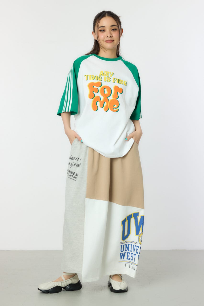 カスタムリメイクスカート 柄WHT FREE