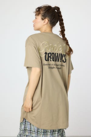 ラメ糸刺繍ロゴワンピース