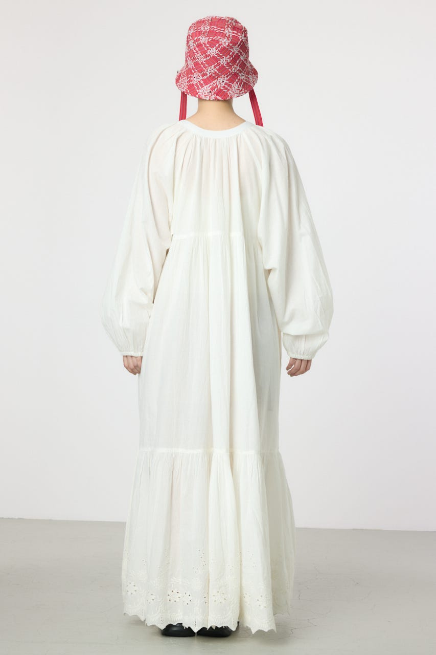コットンレーススカラップワンピース O/WHT FREE