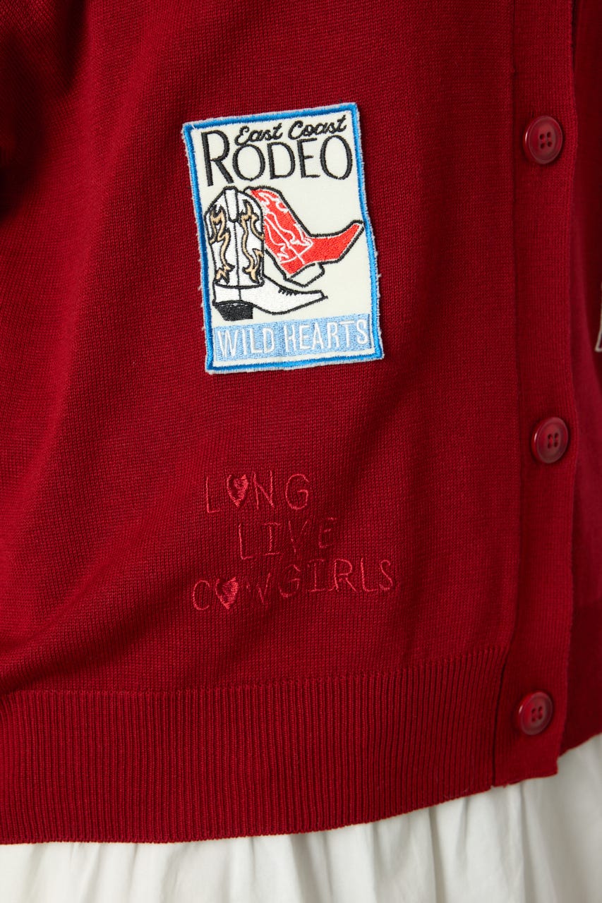ワッペンニットカーディガン RED FREE