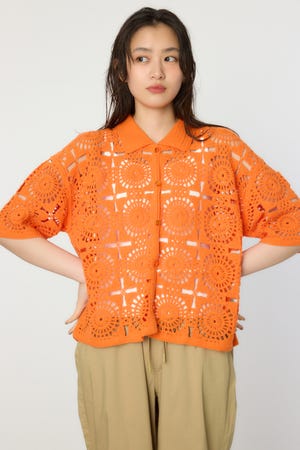 クロシェカーディガン