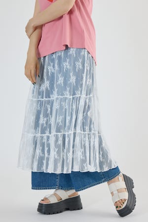 レースティアードスカート