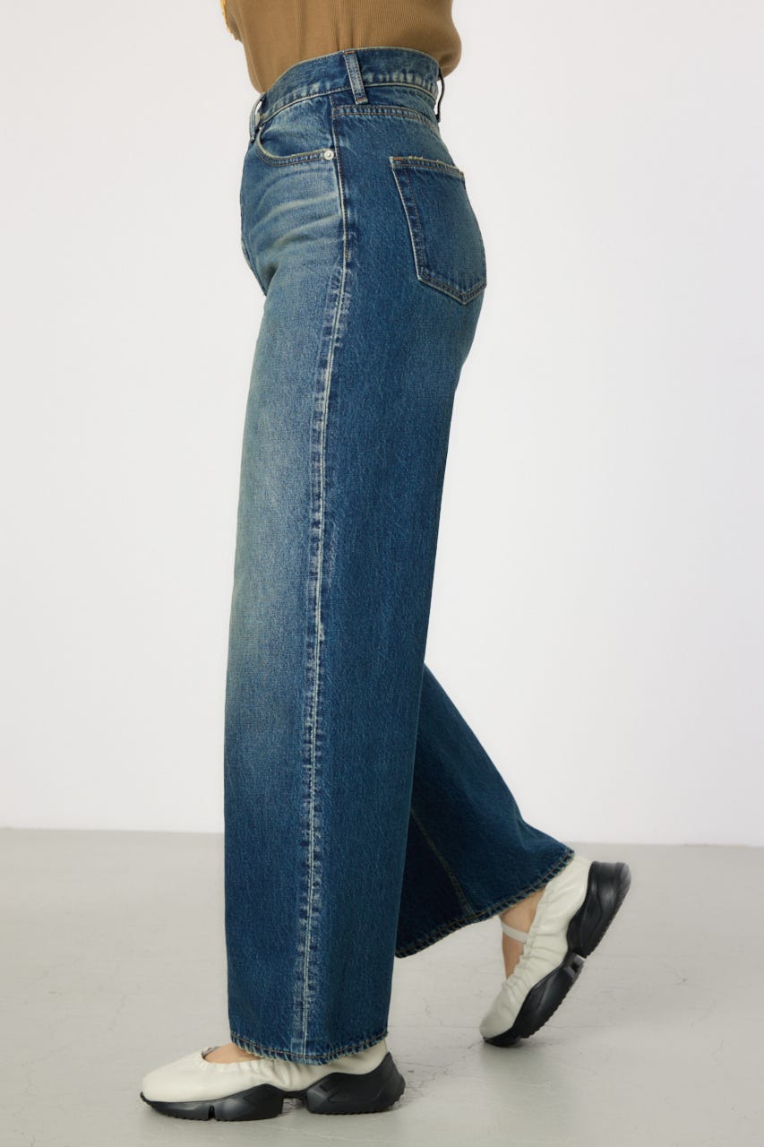 waist designフレアデニムパンツ BLU M