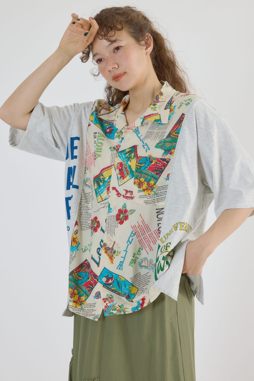 トップス melon&marron. 2点セット/体型カバー】ロングシーズン楽しめる モモンガ