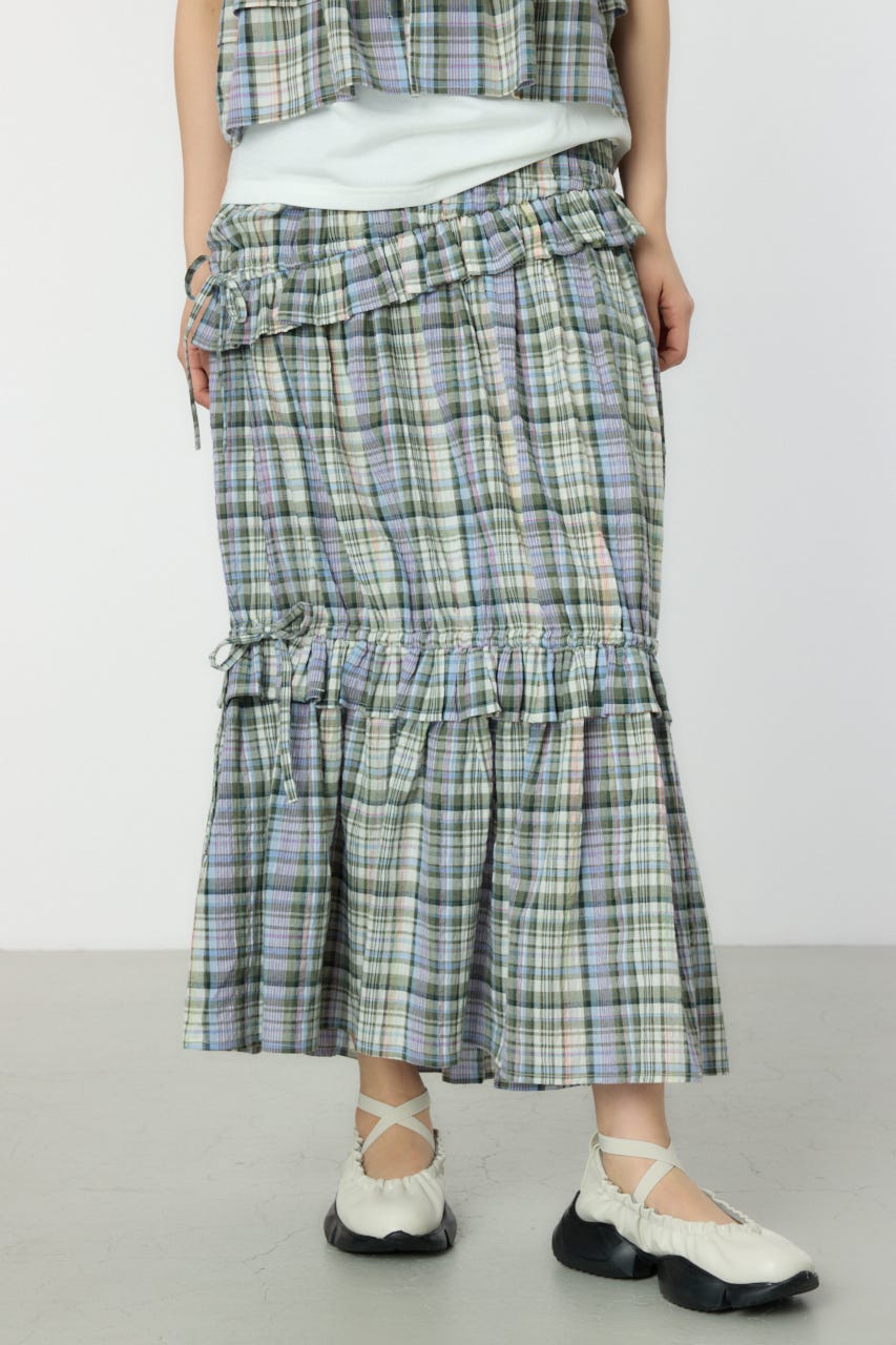 海外限定】Sandroスカート☆Floral-Pattern Tiered-Hem Lace M