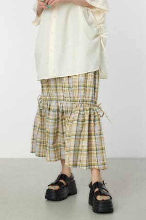 サマーチェックフリルティアードスカート