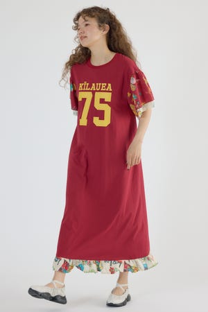 ドッキングアロハティアードワンピース