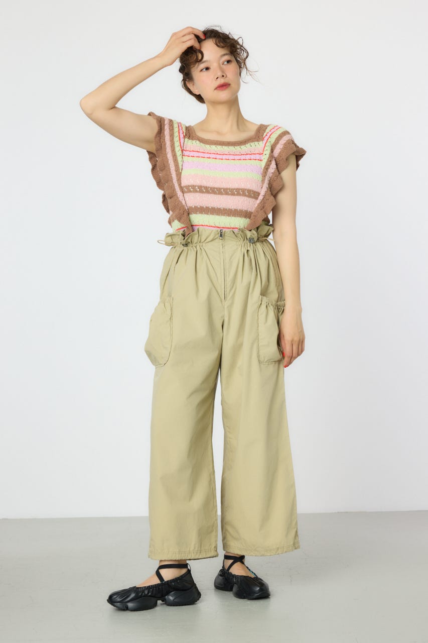 RODEO CROWNS WIDE BOWL | ウエストフリルサス付きパンツ