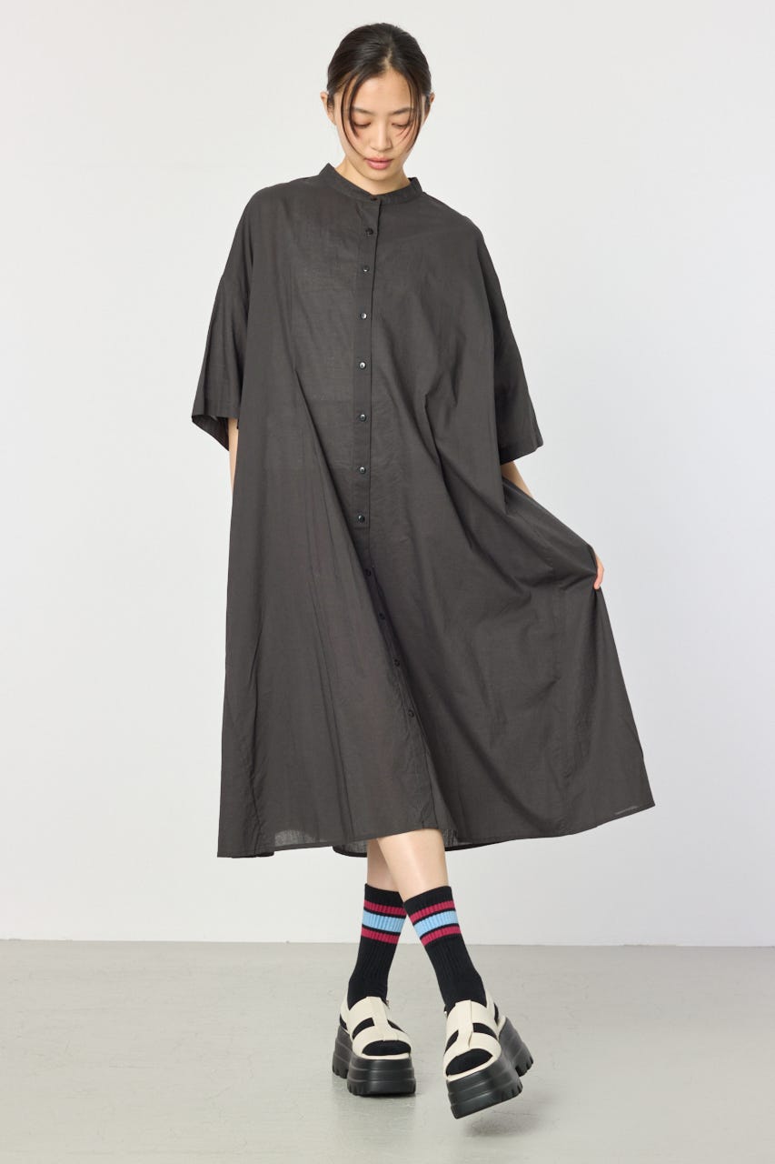 バンドカラールーズワンピース C.GRY FREE