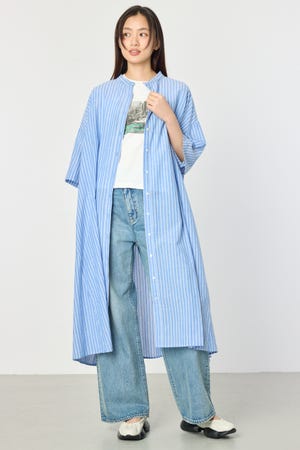 バンドカラールーズワンピース