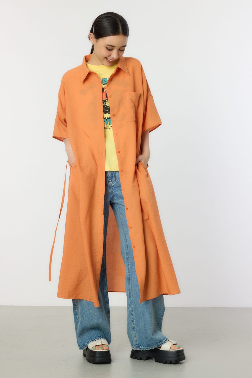LOISIR ロワズィールのシャツワンピース　ロング　アイボリー系 2WAYロングシャツワンピース | ワンピース | KINGLILY
