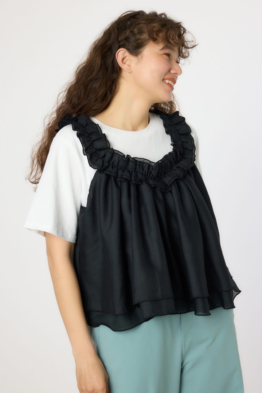 2WAYビスチェセットTシャツ BLK FREE