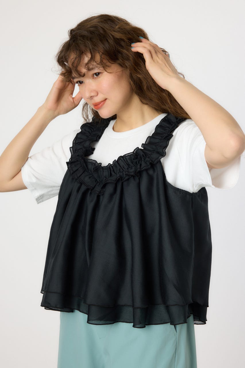 2WAYビスチェセットTシャツ BLK FREE