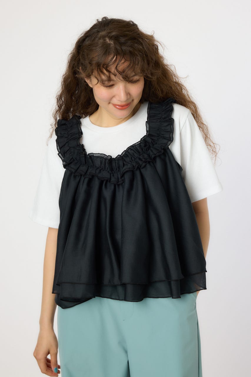 2WAYビスチェセットTシャツ BLK FREE