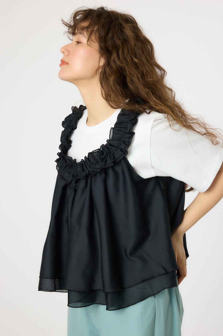 2WAYビスチェセットTシャツ BLK FREE
