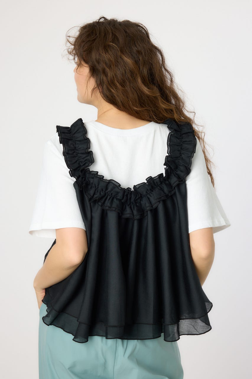 2WAYビスチェセットTシャツ BLK FREE