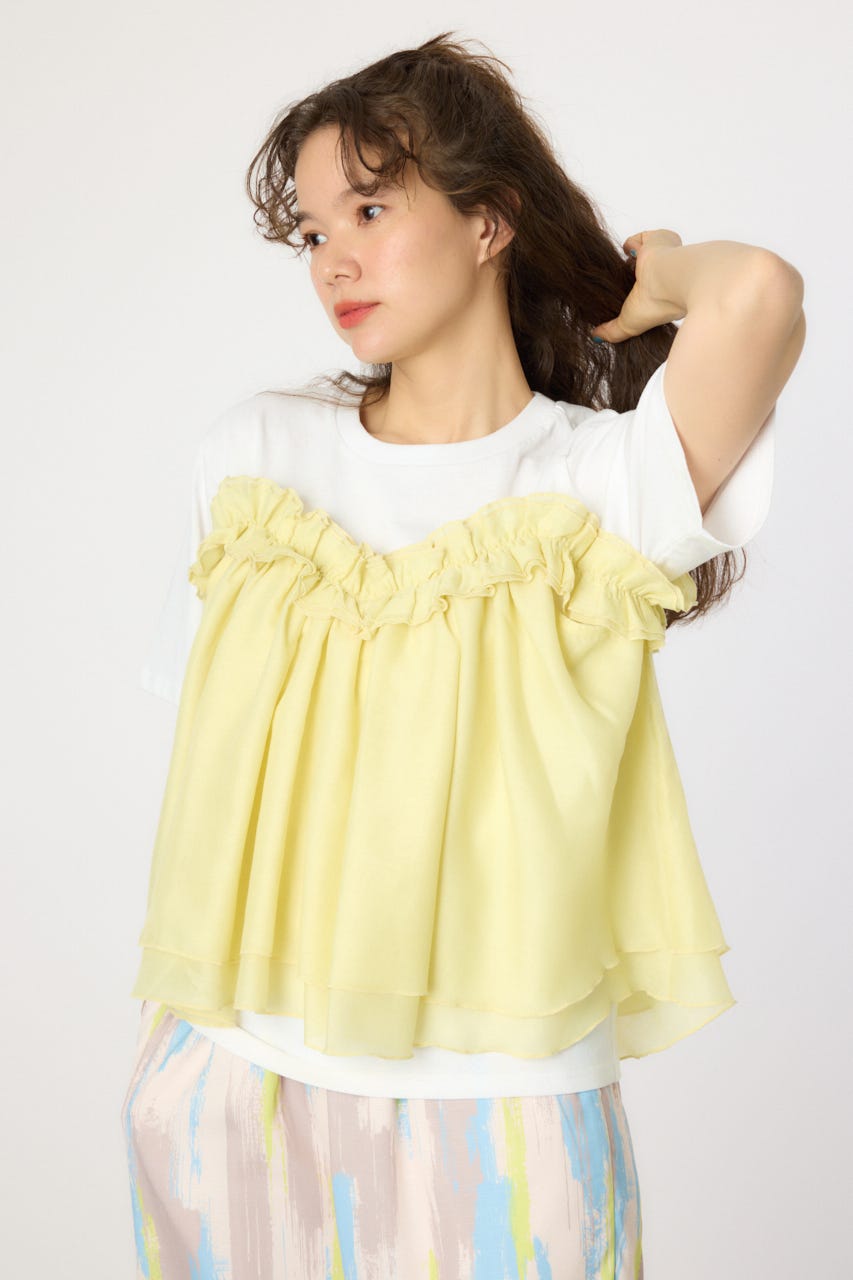 2WAYビスチェセットTシャツ L/YEL FREE
