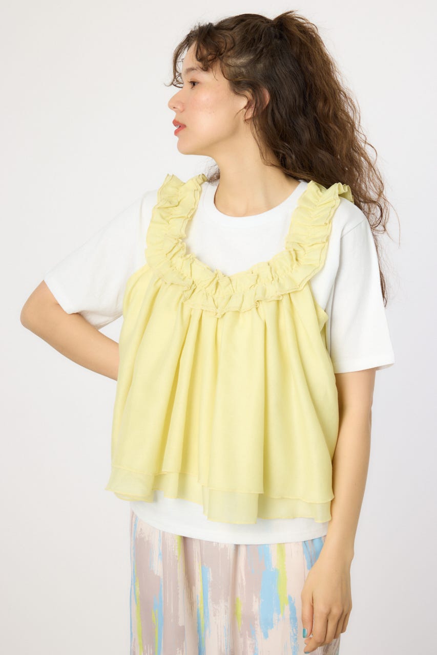 2WAYビスチェセットTシャツ L/YEL FREE
