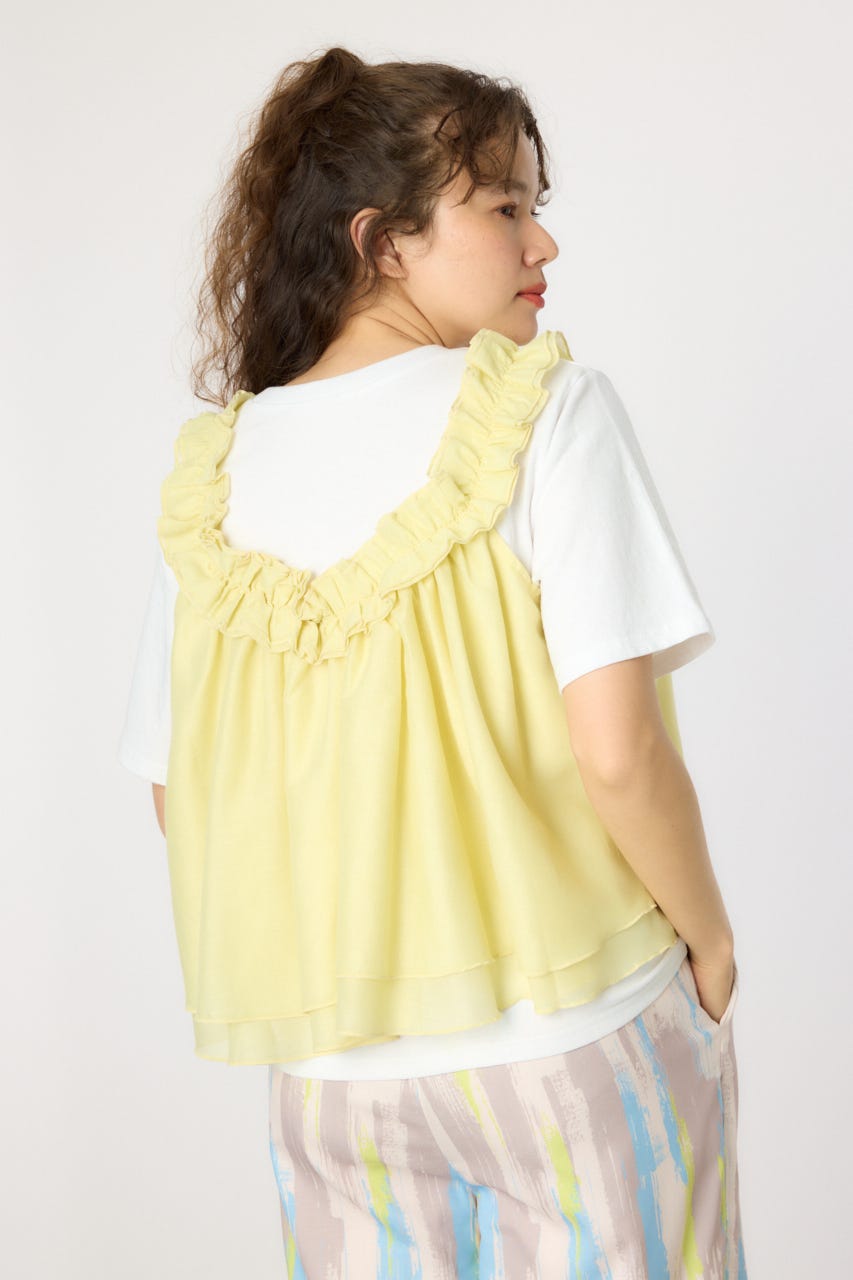 2WAYビスチェセットTシャツ L/YEL FREE