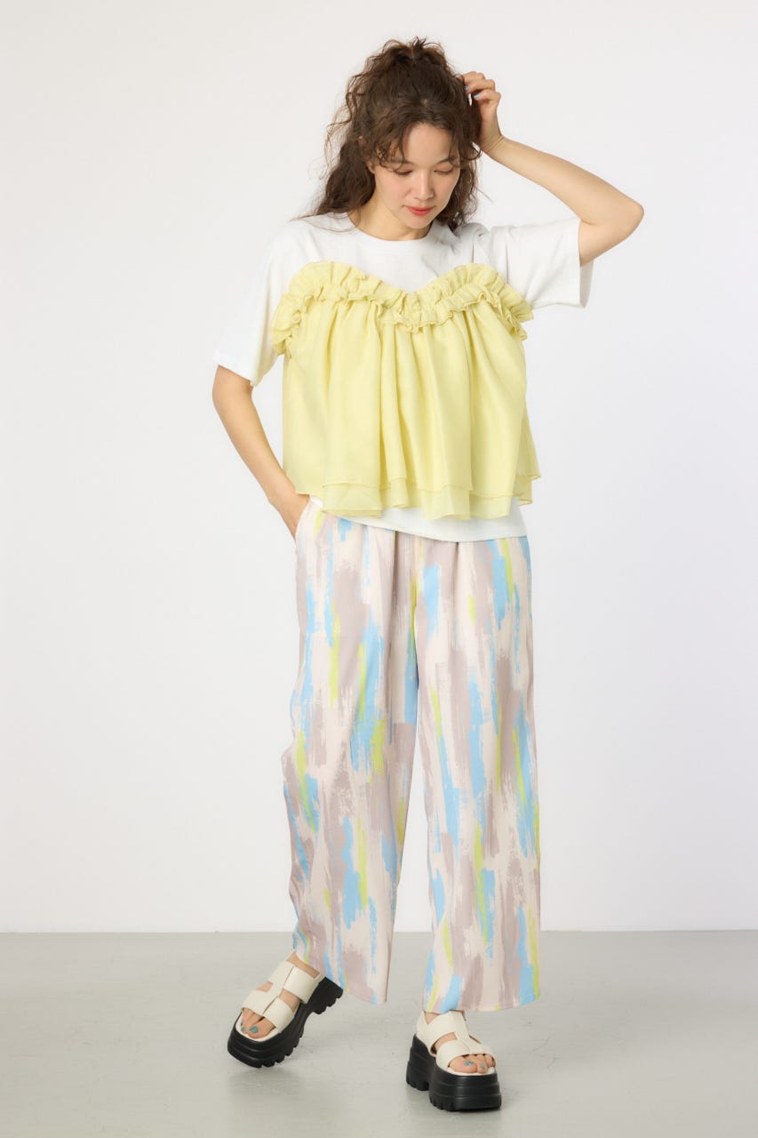 2WAYビスチェセットTシャツ L/YEL FREE