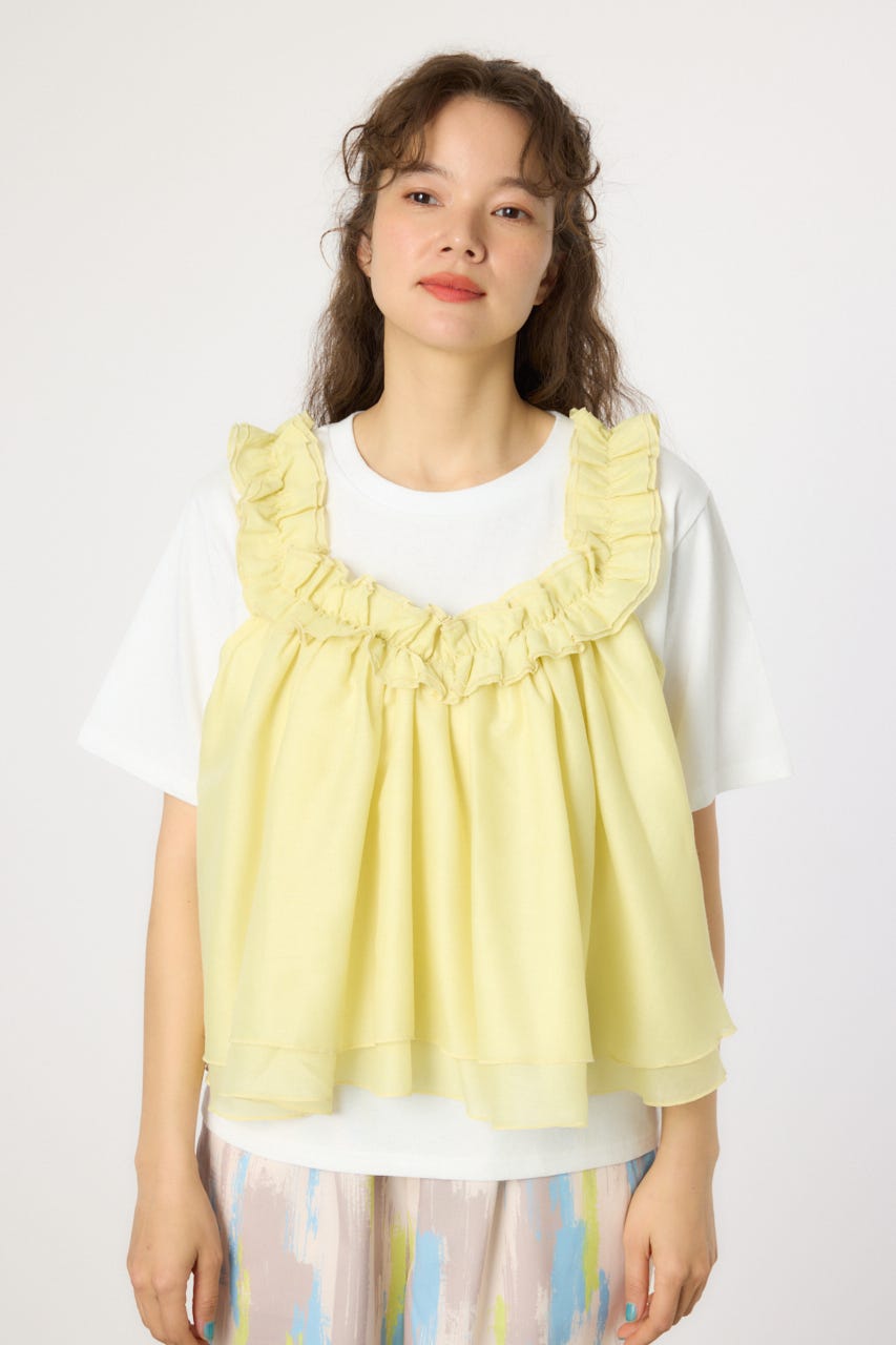 2WAYビスチェセットTシャツ L/YEL FREE