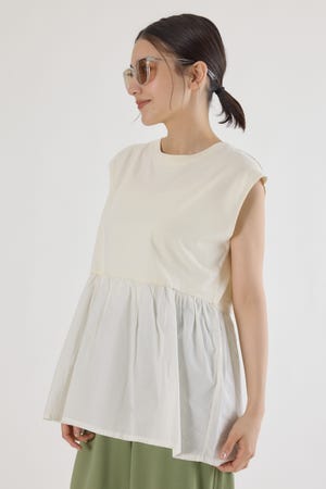 ピグメント切替フレアタンクトップ