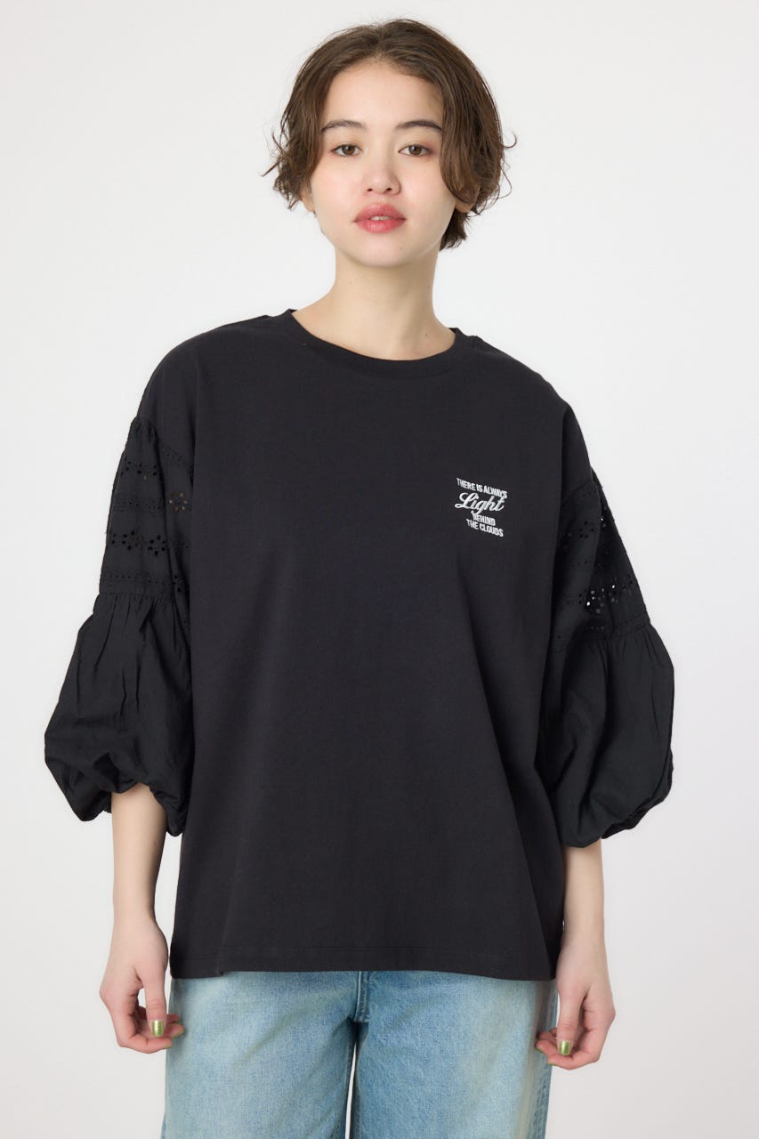 バルーンスリーブトップス BLK FREE