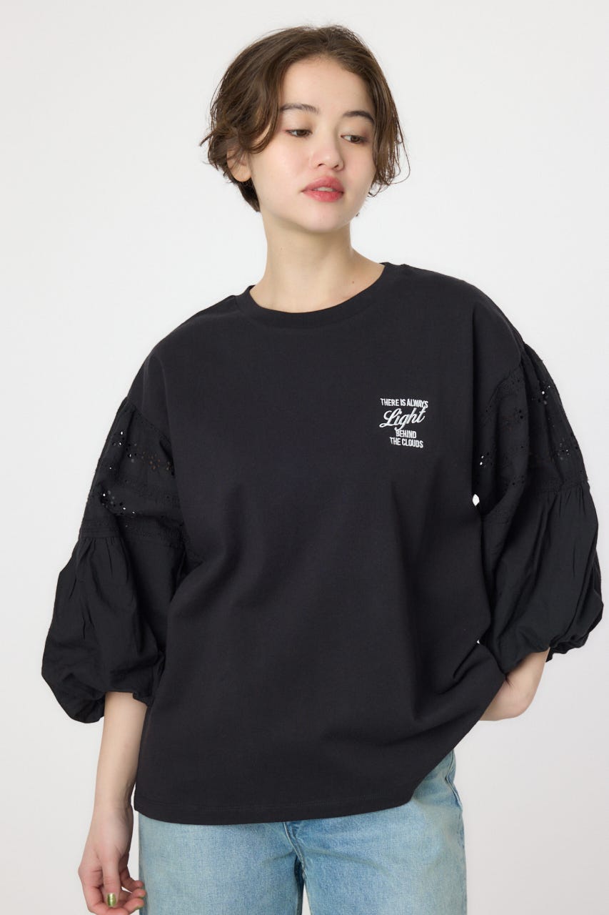 バルーンスリーブトップス BLK FREE
