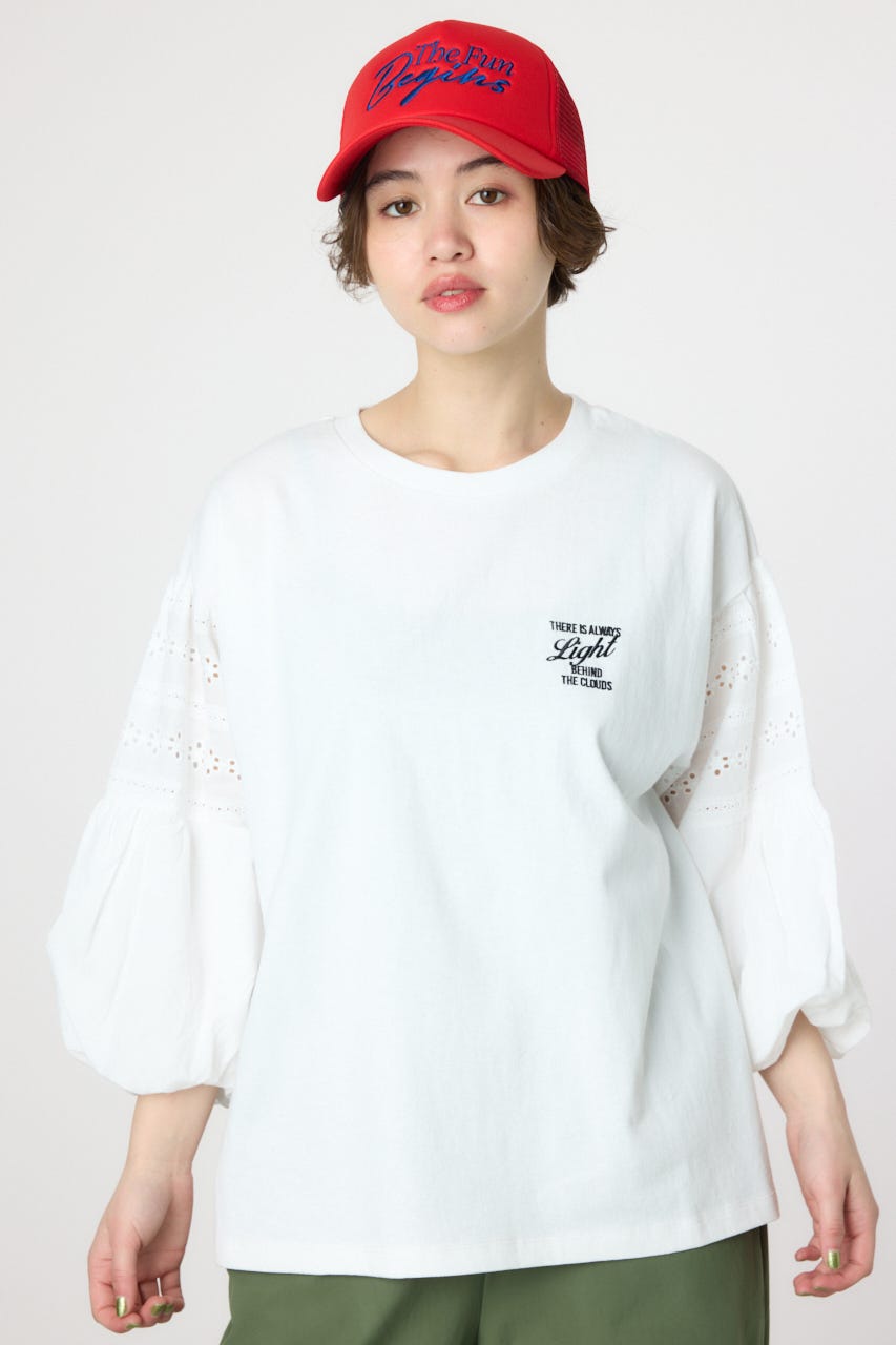バルーンスリーブトップス O/WHT FREE