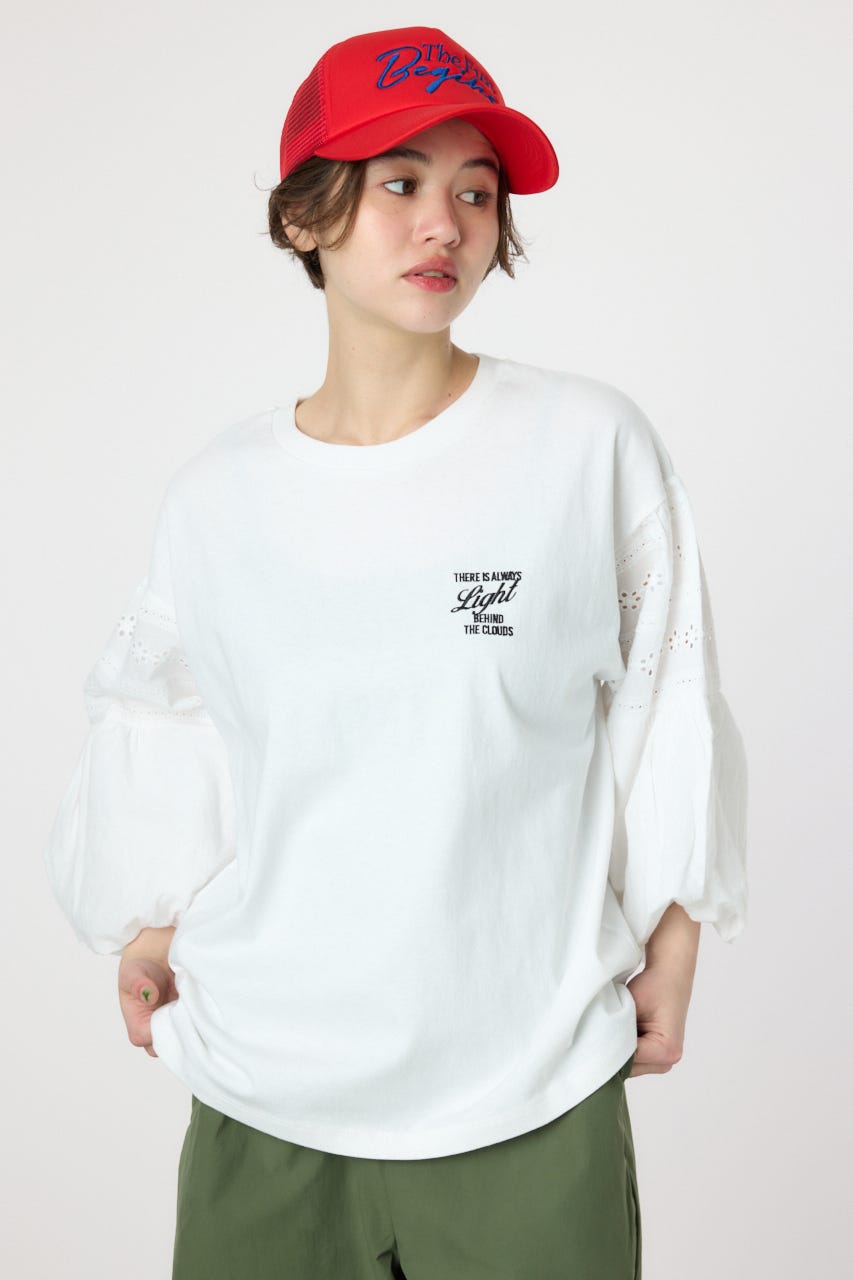 バルーンスリーブトップス O/WHT FREE
