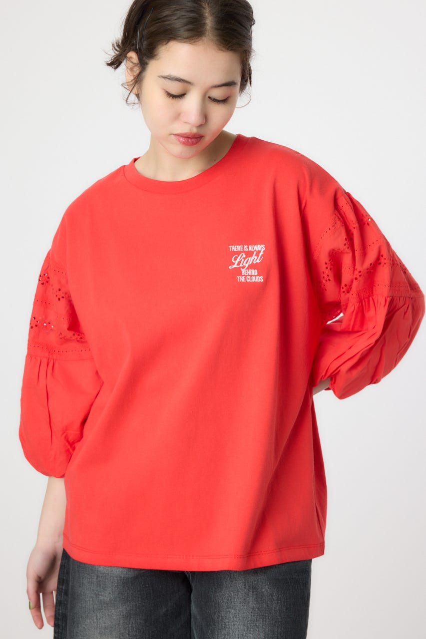 バルーンスリーブトップス RED FREE