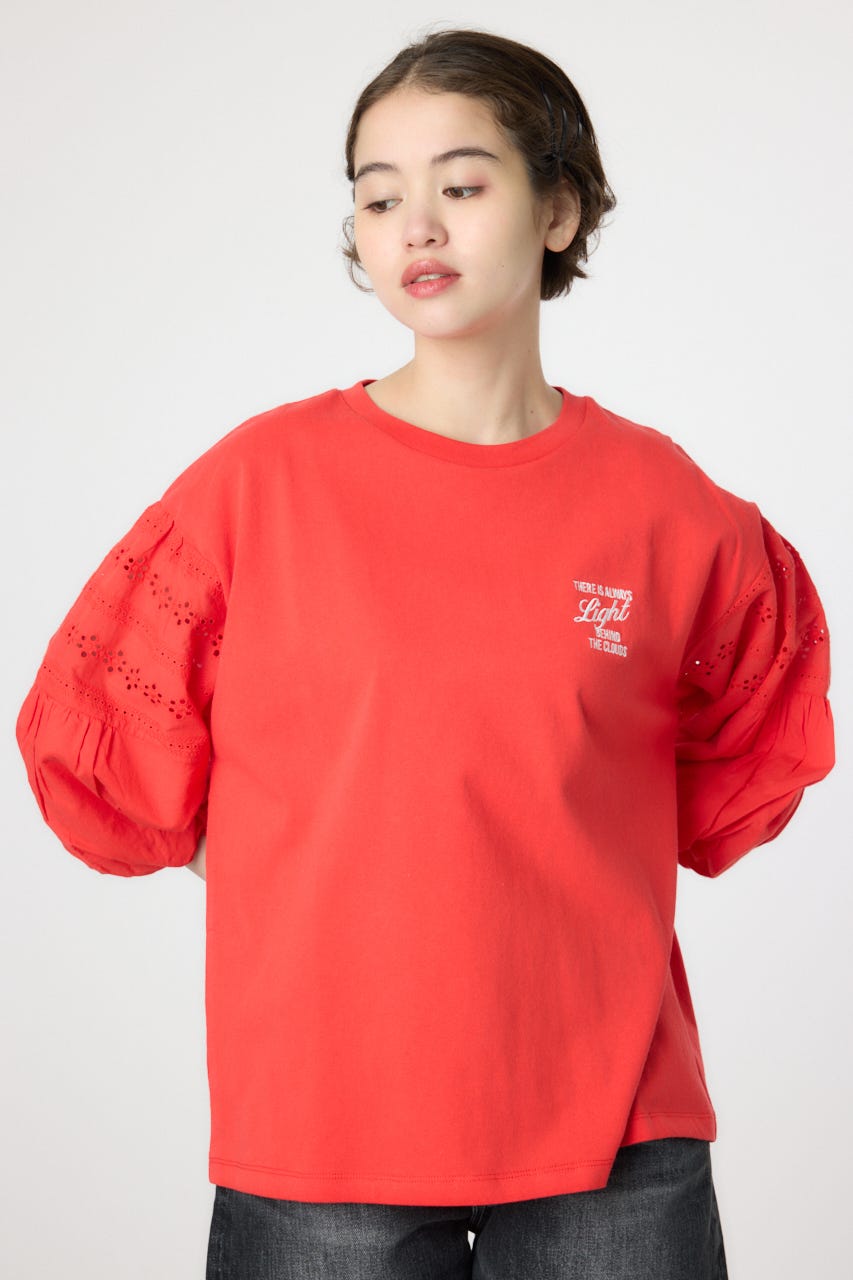 バルーンスリーブトップス RED FREE