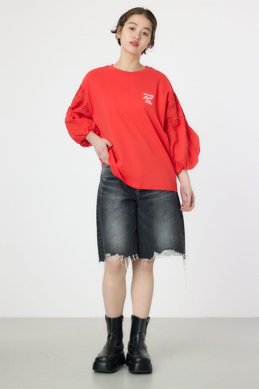 バルーンスリーブトップス RED FREE