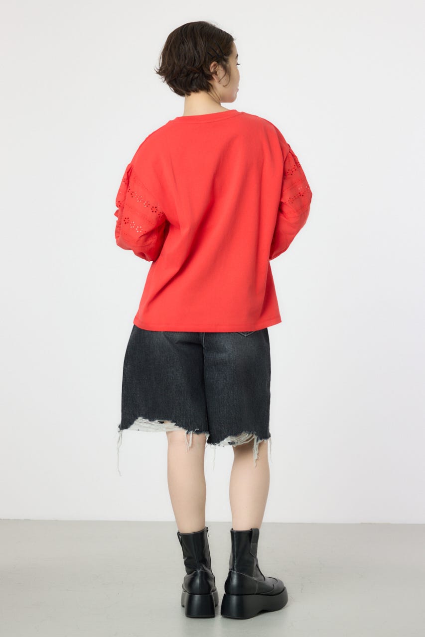 バルーンスリーブトップス RED FREE