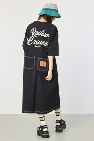 ラグランカラーステッチワンピース