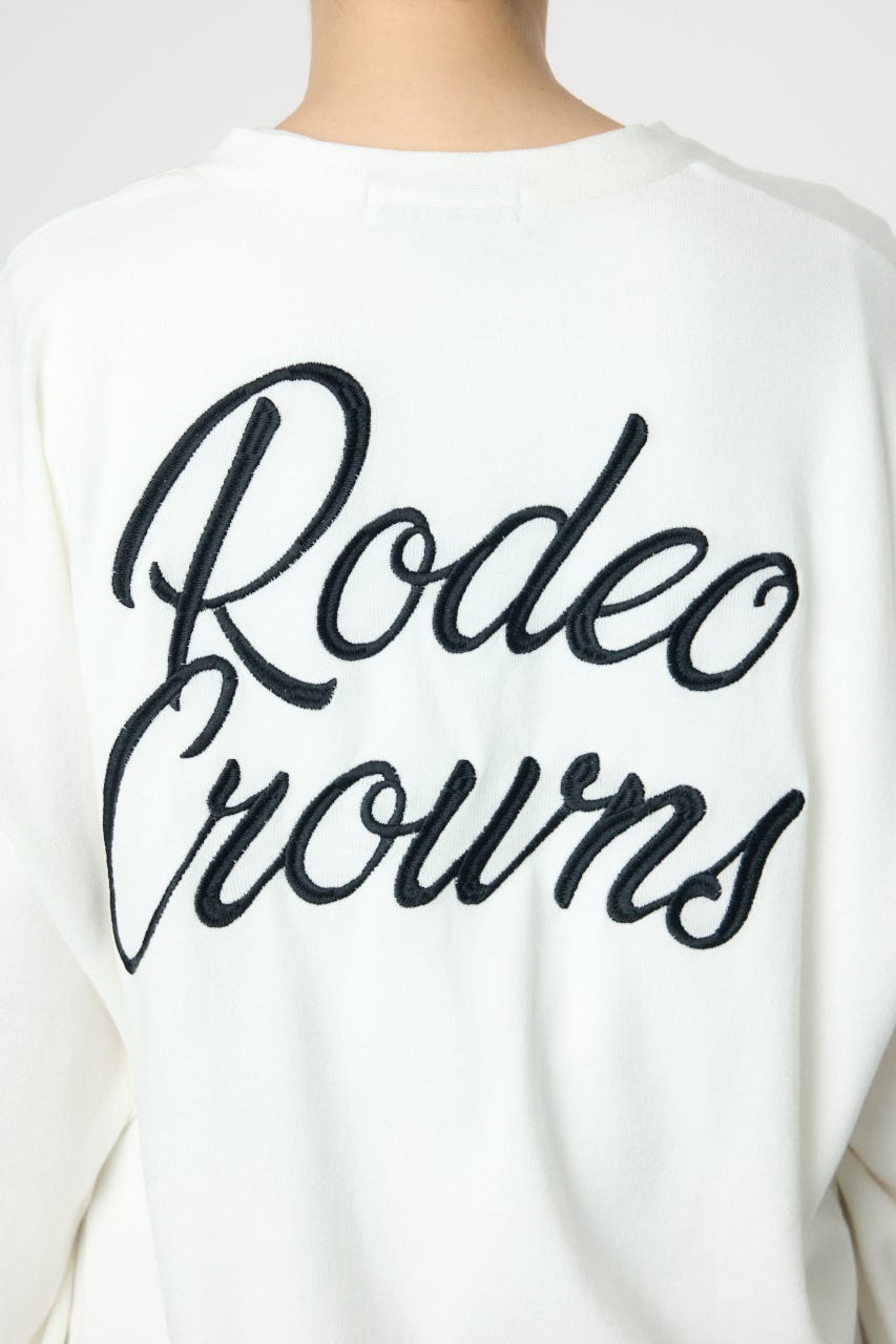 スクリプト LOGO ニットカーディガン O/WHT FREE