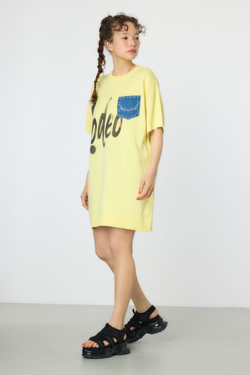 スプレーロゴニットワンピース L/YEL FREE