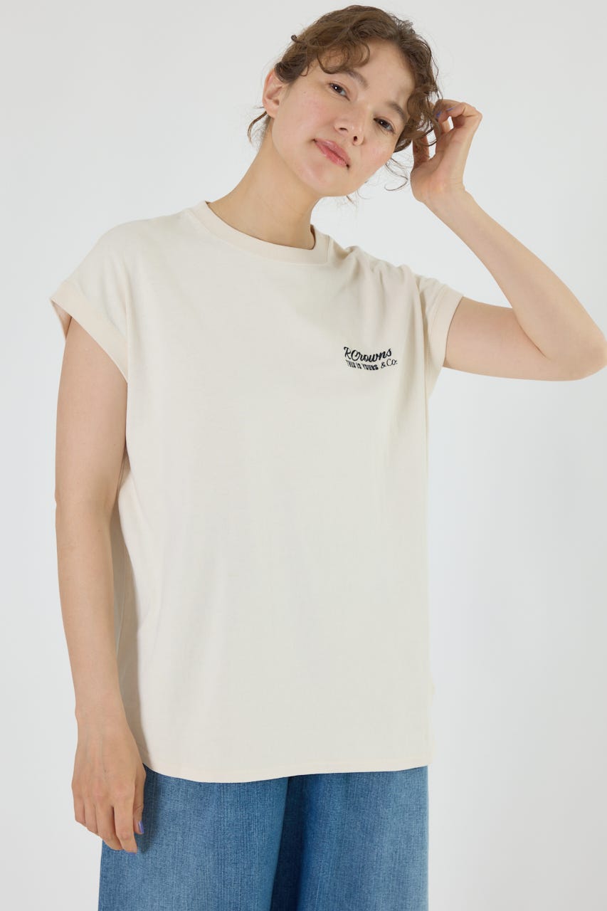 トップス SLANTED OVAL LOGO 2P LAYERED TOP SLANTED OVAL LOGO 2P LAYERED TOP | エックスガール(X-GIRL