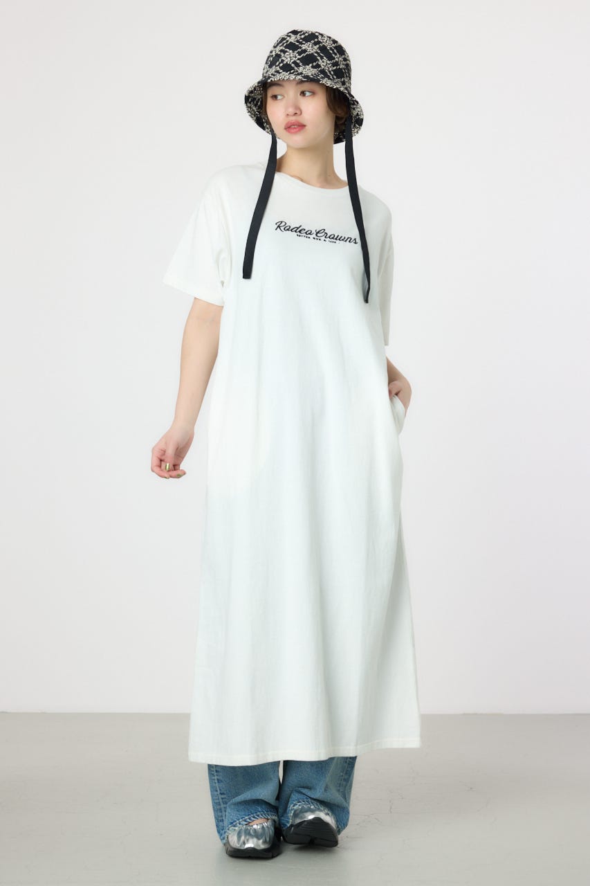 加工EBL LOGOワンピース O/WHT FREE