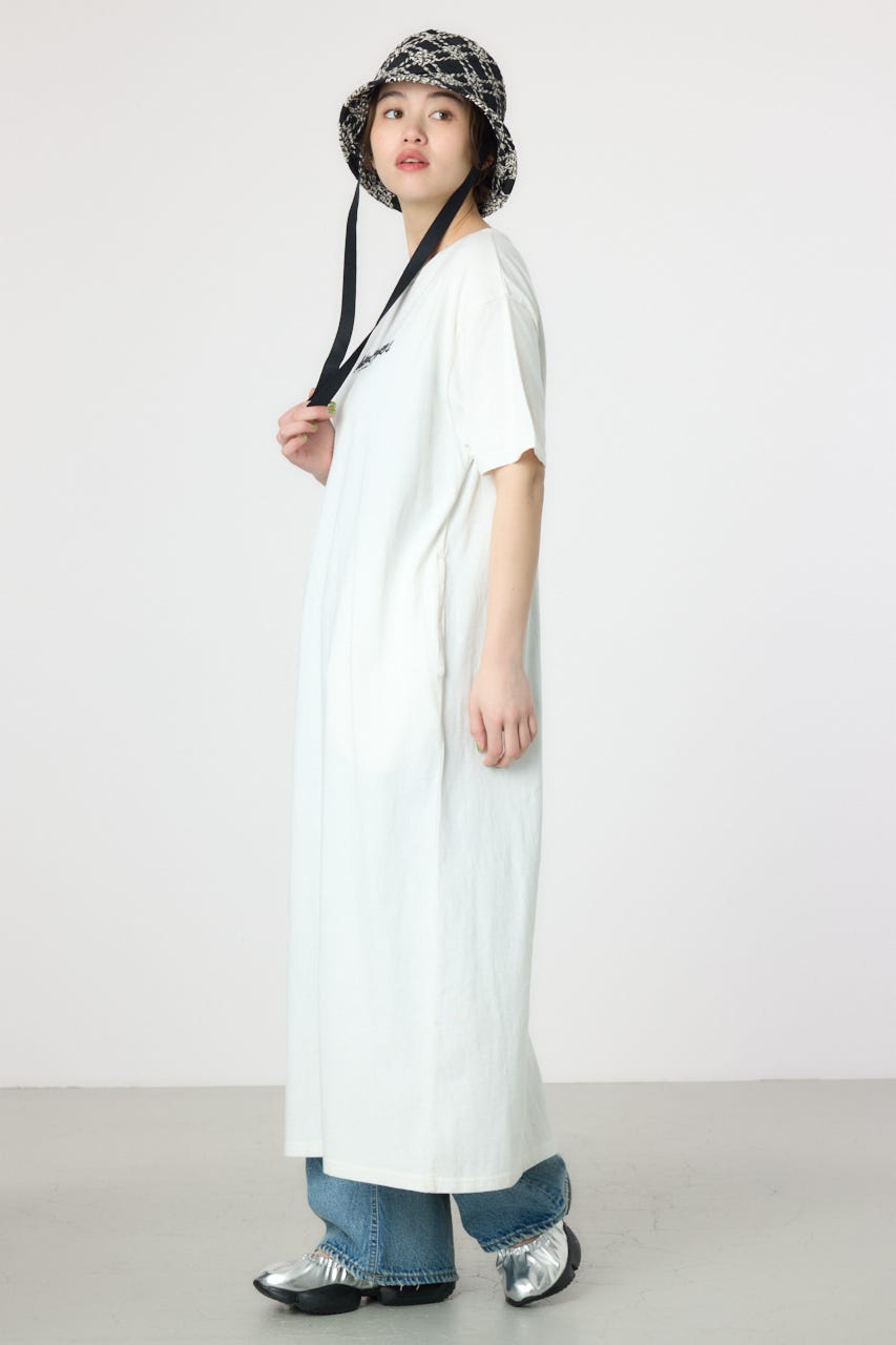 加工EBL LOGOワンピース O/WHT FREE