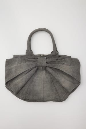 リボンデニムトート