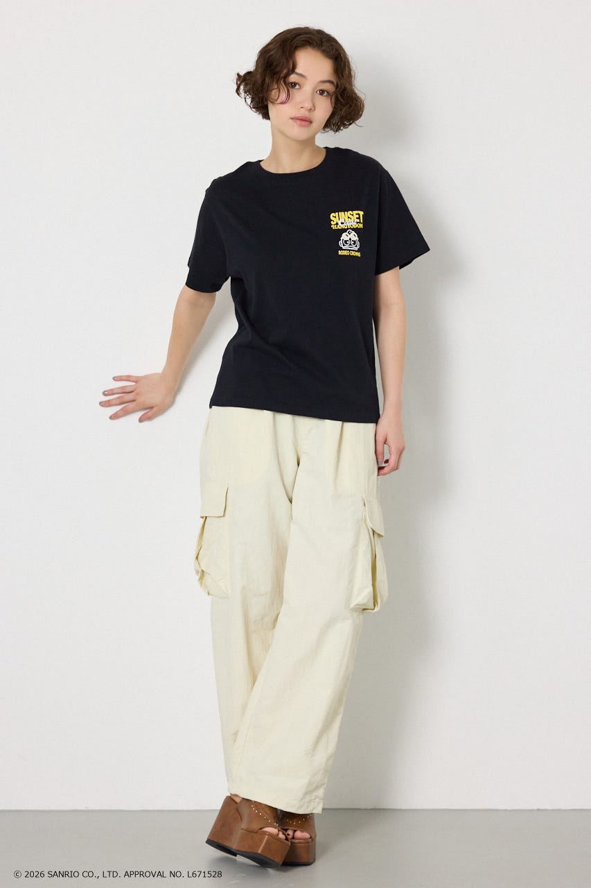 (サンリオキャラクターズ)SUNSET Tシャツ BLK M
