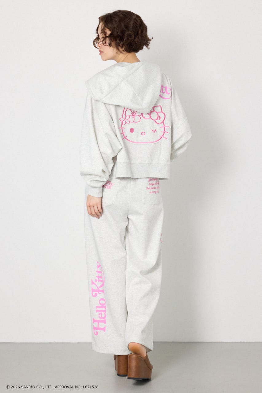 (HELLOKITTY)アップリケジップフーディー L/T.GRY FREE