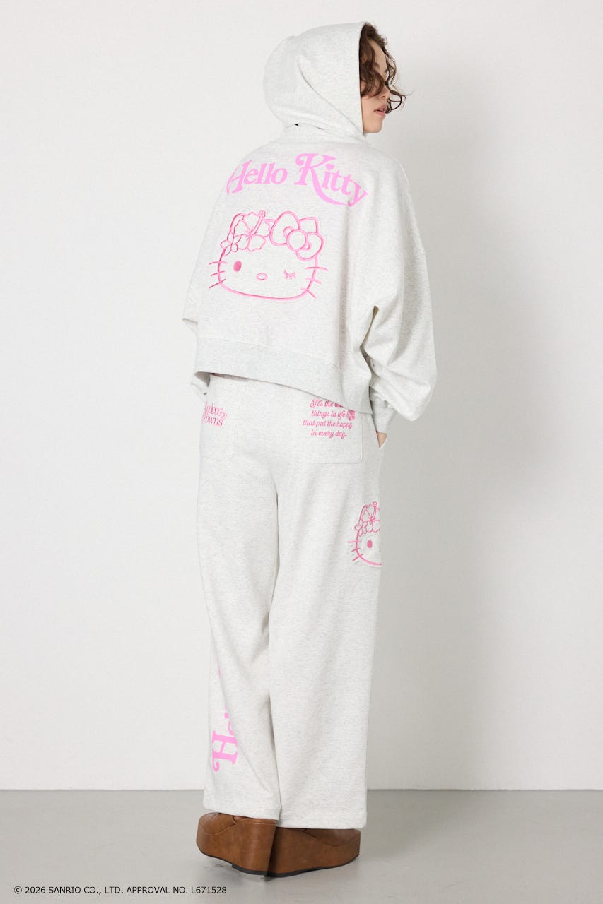 (HELLOKITTY)アップリケジップフーディー L/T.GRY FREE